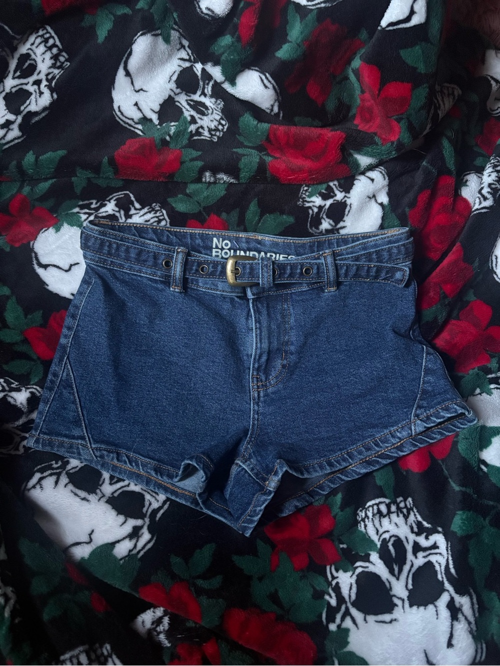 No Boundaries blue shorts with belt